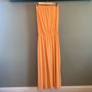 Orange off the shoulder Maxi dress